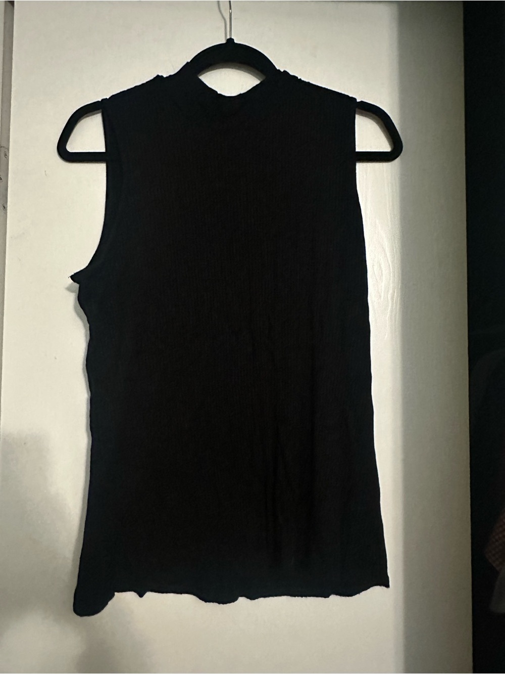 Cyrus Black Sleeveless Mock Neck Tank